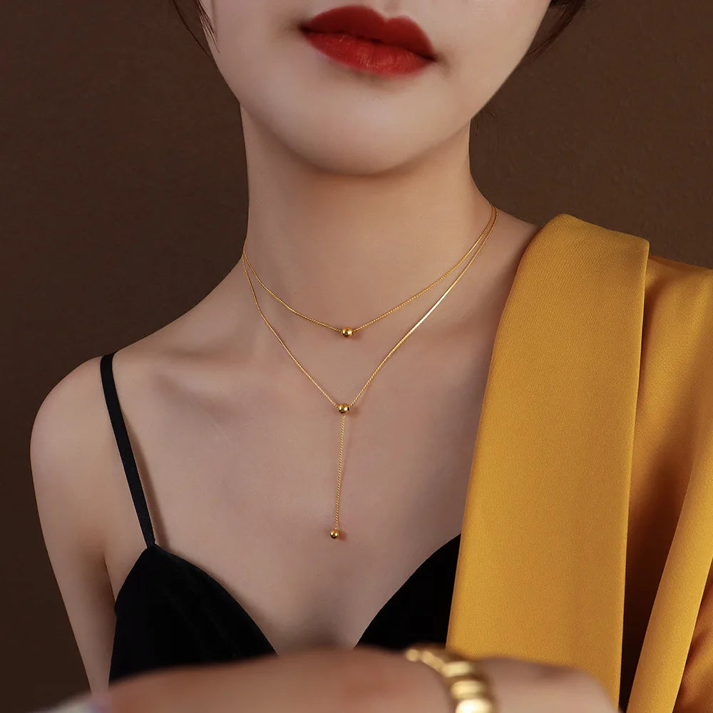 Celeste Drop Layer Necklace