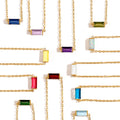 Lunara Birthstone Bar Necklace