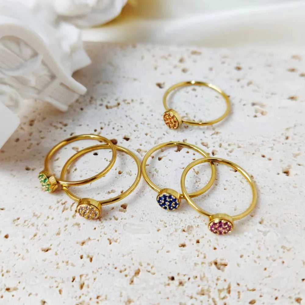 Birthstone Halo Ring