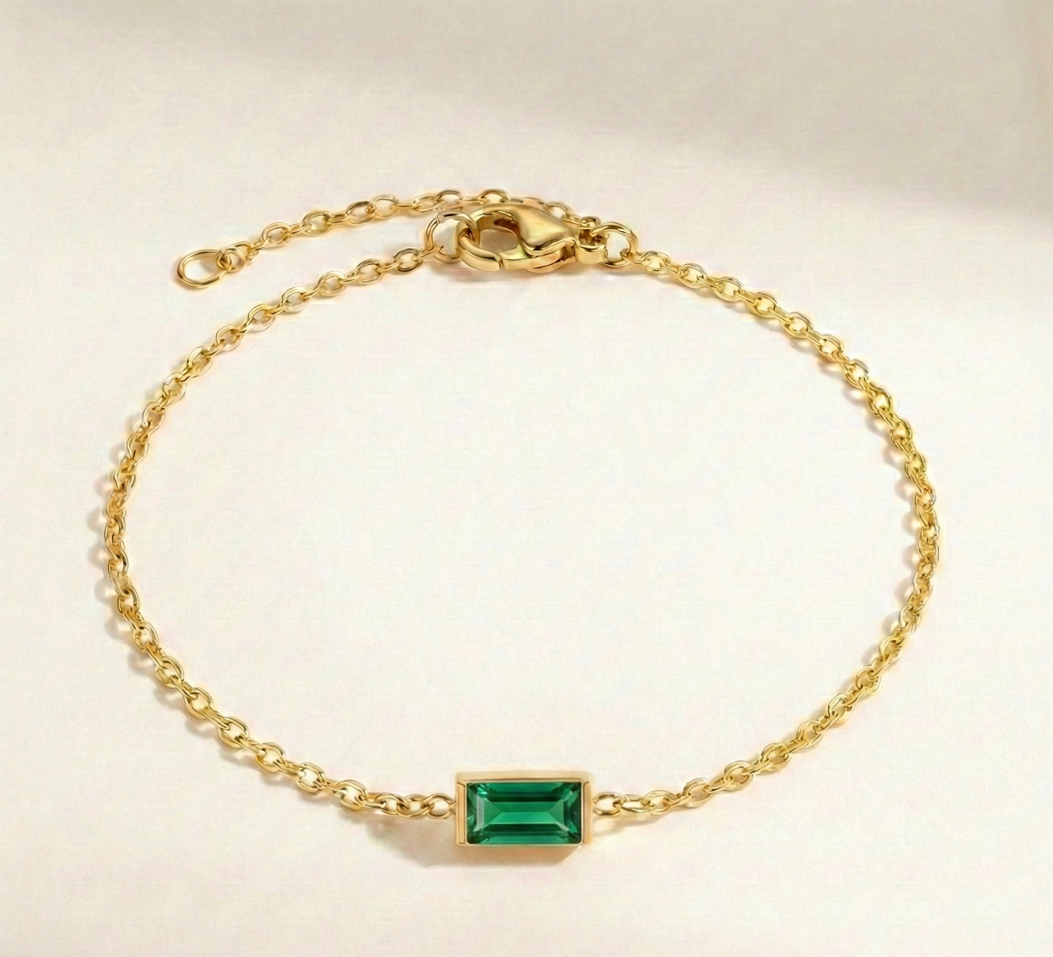Radiant Birthstone Chain Bracelet