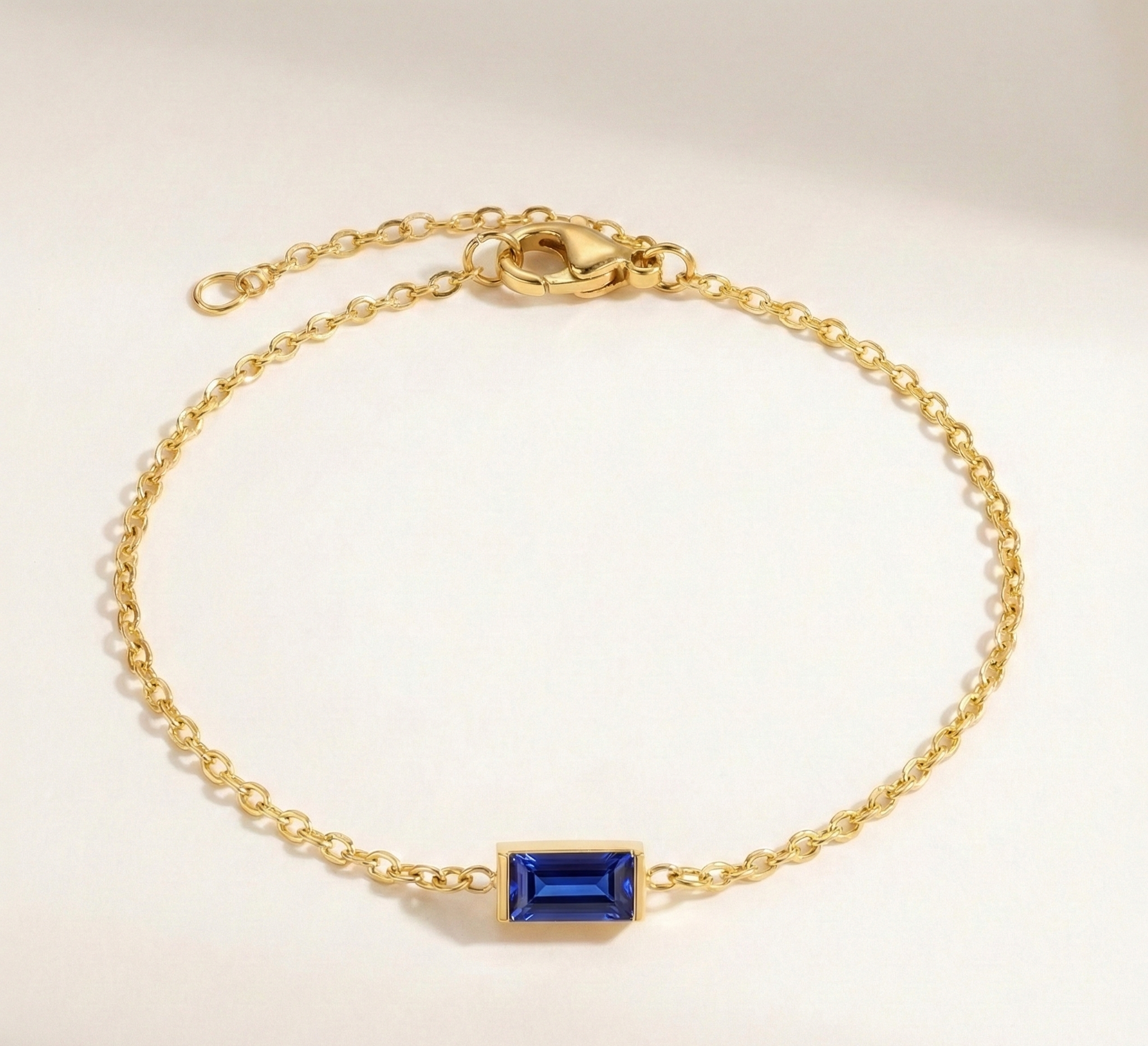 Radiant Birthstone Chain Bracelet