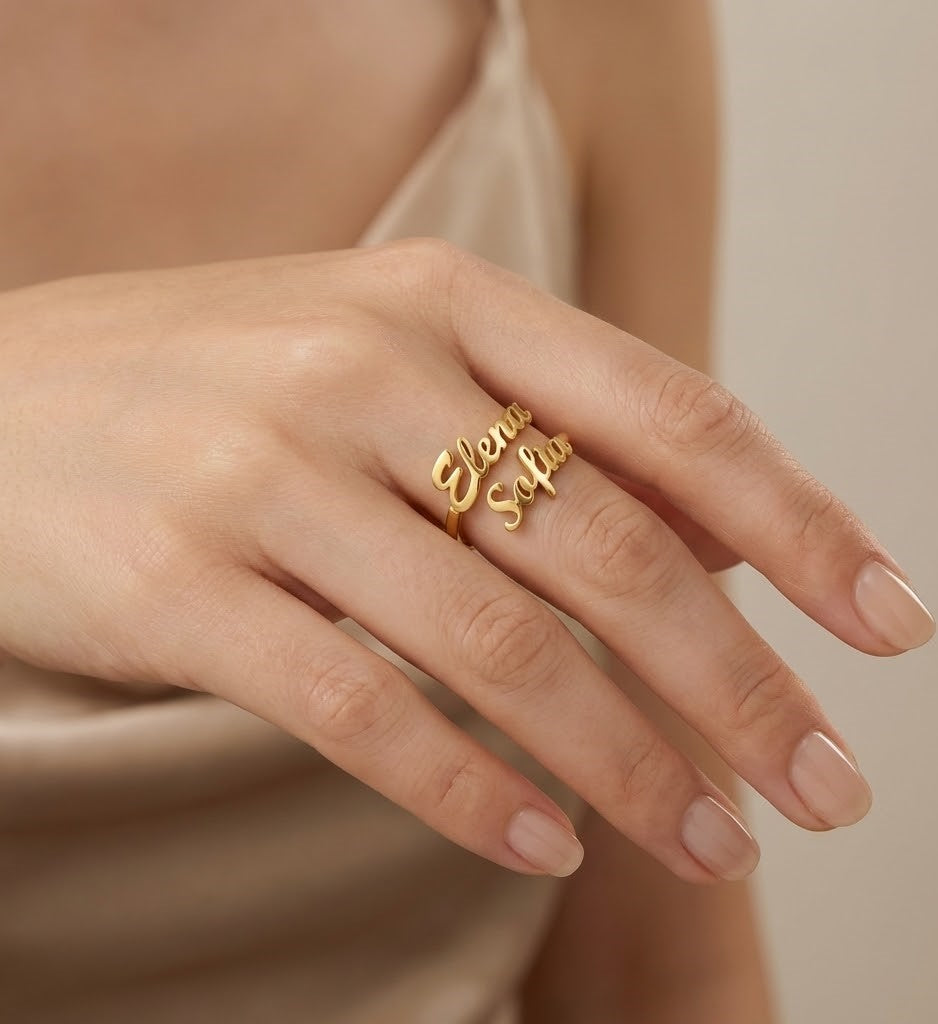 Personalized Duo Name Ring