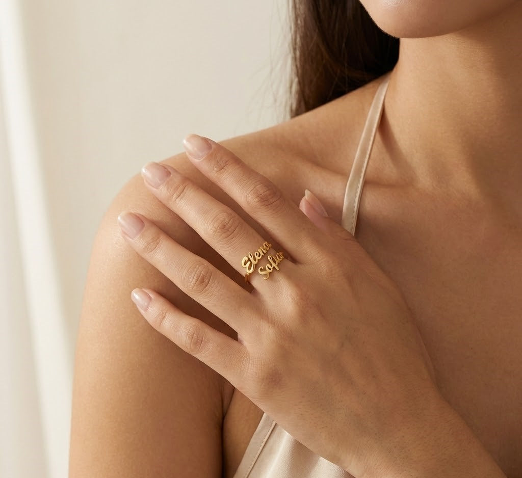 Personalized Duo Name Ring