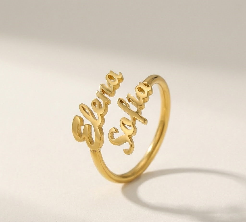 Personalized Duo Name Ring